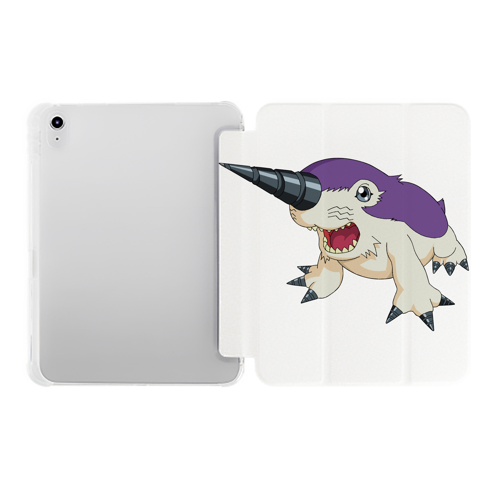 （画像用） Digimon デジタルモンスター/デジモン IPad ケース ペン収納付き 三つ折りスタンド PUレザー×シリコン 対応機種9.5/10.5/10.9インチ